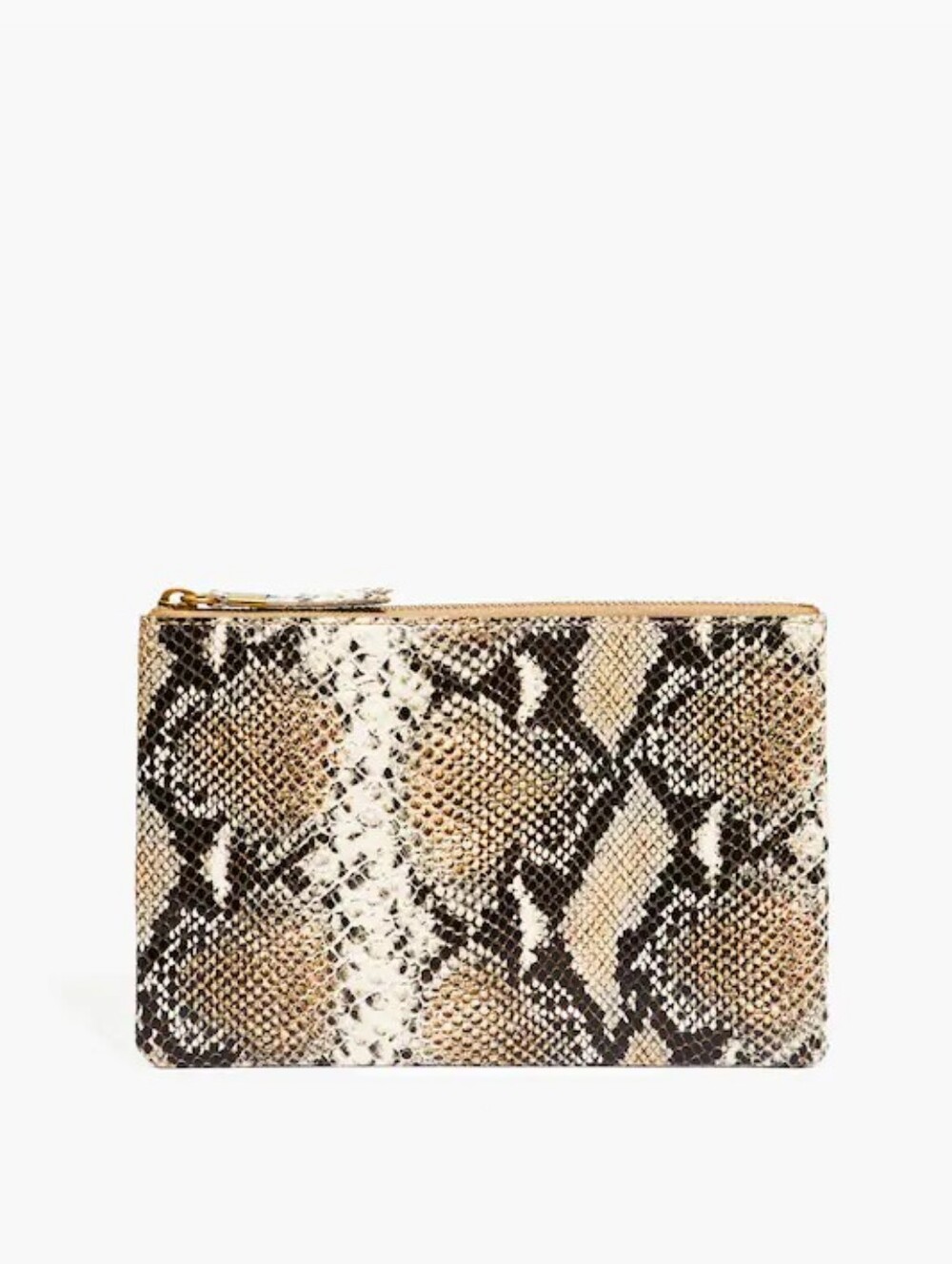 Madewell Snake Embossed Leather Pouch Clutch (Sold Out In Stores!)